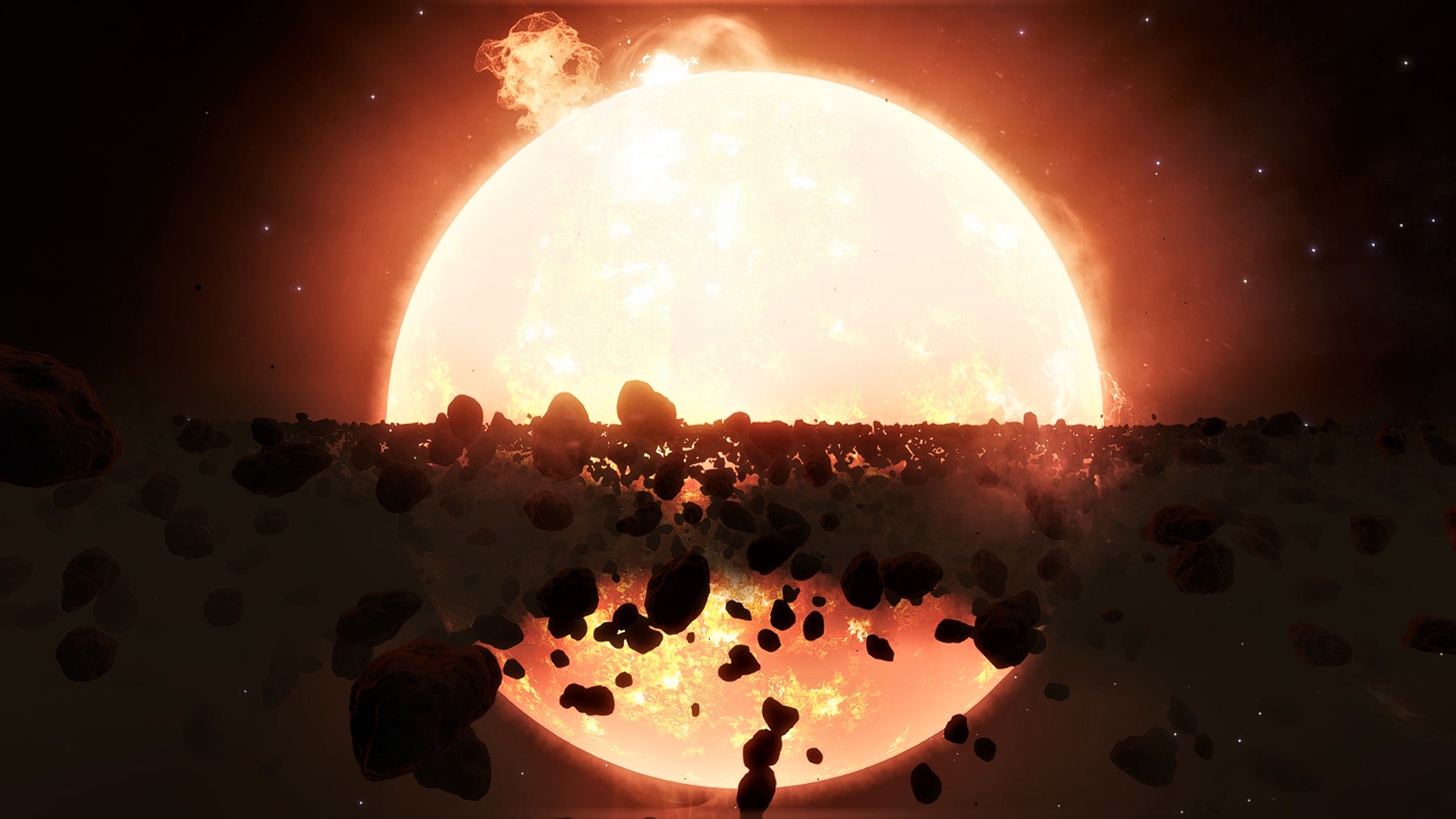 Inside the A ring, with flare